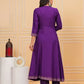 Women Purple Viscose Rayon Kurta Pant Dupatta Set