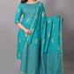 Women Blue Viscose Rayon Kurta Pant Dupatta Set