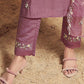 Floral Embroidered Regular Thread Work Kurta With Trousers & Dupatta