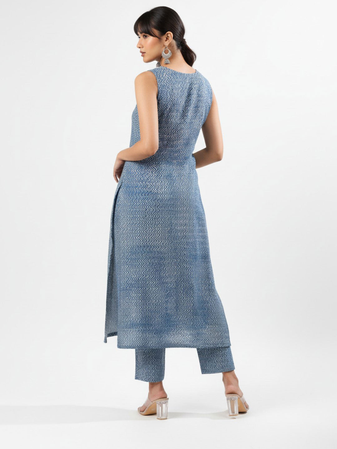 Women Printed Regular Pure Cotton Kurta with Trousers