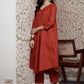 Women Solid Front Pleated A Line Kurta Set