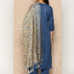 Women Embroidered Thread Work Kurta With Trousers & Dupatta