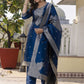 Women Ethnic Motifs Woven Design Kurta with Palazzos & Dupatta