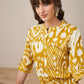 Abstract Printed Mandarin Collar Straight Kurta with Palazzos