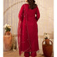 Women Embroidery Solid Anarkali Kurta and Pant Set with Dupatta