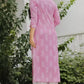 Women Pink Viscose Rayon Kurta Palazzo Set