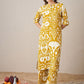 Abstract Printed Mandarin Collar Straight Kurta with Palazzos