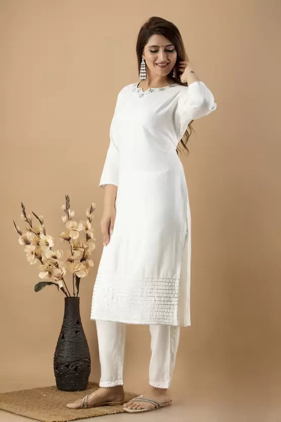 Women Embellished Kurta Salwar & Dupatta Set