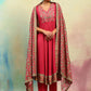 Ethnic Motifs Embroidered Thread Work A Line Kurta with Palazzos & Dupatta