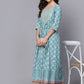 Ethnic Motifs Printed Embroidered Ethnic Dress