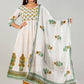 Ethnic Motifs Printed Empire Kurta With Trousers & Dupatta