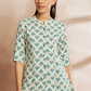 Ethnic Motifs Printed Mandarin Collar Tunic