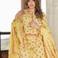 Ethnic Motifs Printed Pure Cotton Anarkali Kurta with Palazzos & Dupatta