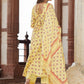 Ethnic Motifs Printed Pure Cotton Anarkali Kurta with Palazzos & Dupatta