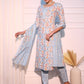 Ethnic Motifs Printed Pure Cotton Kurta with Trousers & Dupatta