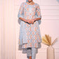 Ethnic Motifs Printed Pure Cotton Kurta with Trousers & Dupatta