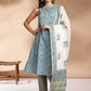Ethnic Motifs Printed Regular Gotta Patti Pure Cotton Kurta With Trousers & Dupatta