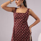 Ethnic Motifs Printed Square Neck Pure Cotton Kurti