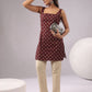 Ethnic Motifs Printed Square Neck Pure Cotton Kurti