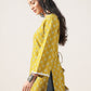 Geometric Printed V-Neck Pure Cotton Kurti