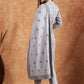 Ethnic Motifs Woven Designed Mandarin Collar Straight Kurta With Trouser & Dupatta