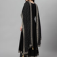 Ethnic Motifs Yoke Design Zari Sequined Anarkali Kurta with Palazzos & Dupatta