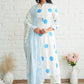 Women Printed Regular Kurti with Trousers & With Dupatta