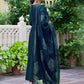 Empire Teal Anarkali Kurta With Trousers & Dupatta