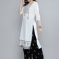 Women White & Black Printed Regular Pure Cotton Kurta with Palazzos & With Dupatta