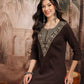 Yoke Design Cotton Kurta with Trousers - Amy's Cart