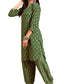 Womens Green Cotton Blend Kurta Set