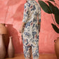 Floral Printed Shirt Collar Straight Kurta With Salwar - Amy's Cart