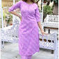 Women Cotton Blend Kurta Pant Set