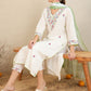 Floral Embroidered Pure Cotton Kurta With Trousers & Dupatta