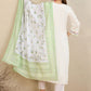 Floral Embroidered Pure Cotton Kurta With Trousers & Dupatta