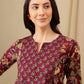 Women Floral Print Cotton Top