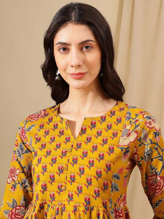 Women Floral Print Cotton Top