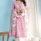 Floral Print Kurta Trouser Pant & Dupatta Set