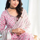 Floral Print Kurta Trouser Pant & Dupatta Set