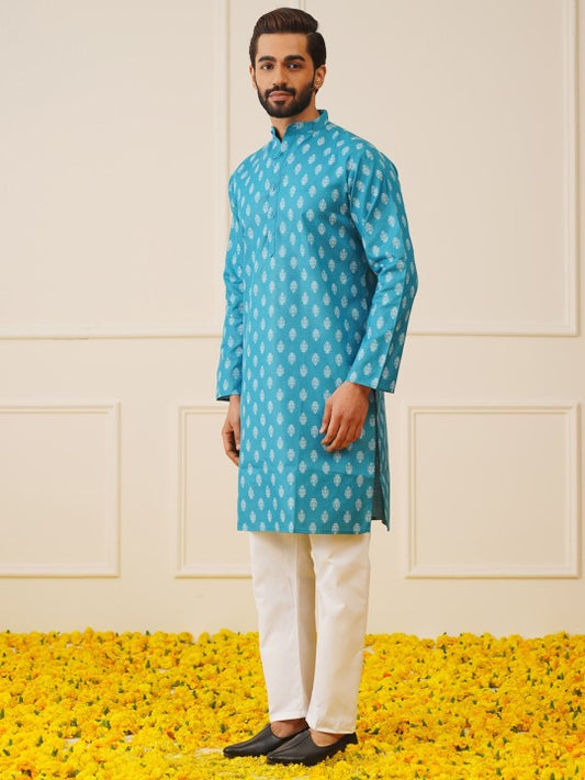 Floral Printed Cotton Straight Kurtas