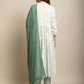 Floral Printed Embroiderd Kurta With Trouser Dupatta