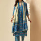 Floral Printed Regular Pure Cotton Kurta With Trousers & Dupatta