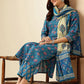Floral Printed Regular Pure Cotton Kurta With Trousers & Dupatta