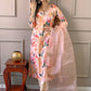 Floral Printed Straight Kurta With Trousers & Dupatta