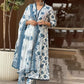 Floral Printed Straight Thread Work Pure Cotton Kurta with Trousers & With Dupatta
