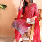 Women Bandhani Printed Regular Kurta with Trousers & With Dupatta