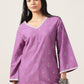 Geometric Printed V-Neck Pure Cotton Kurti