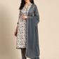 Women Floral Printed Regular Kurta with Trousers & With Dupatta