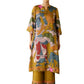 Women's Rayon Viscose Straight Printed Kurta with Palazzo