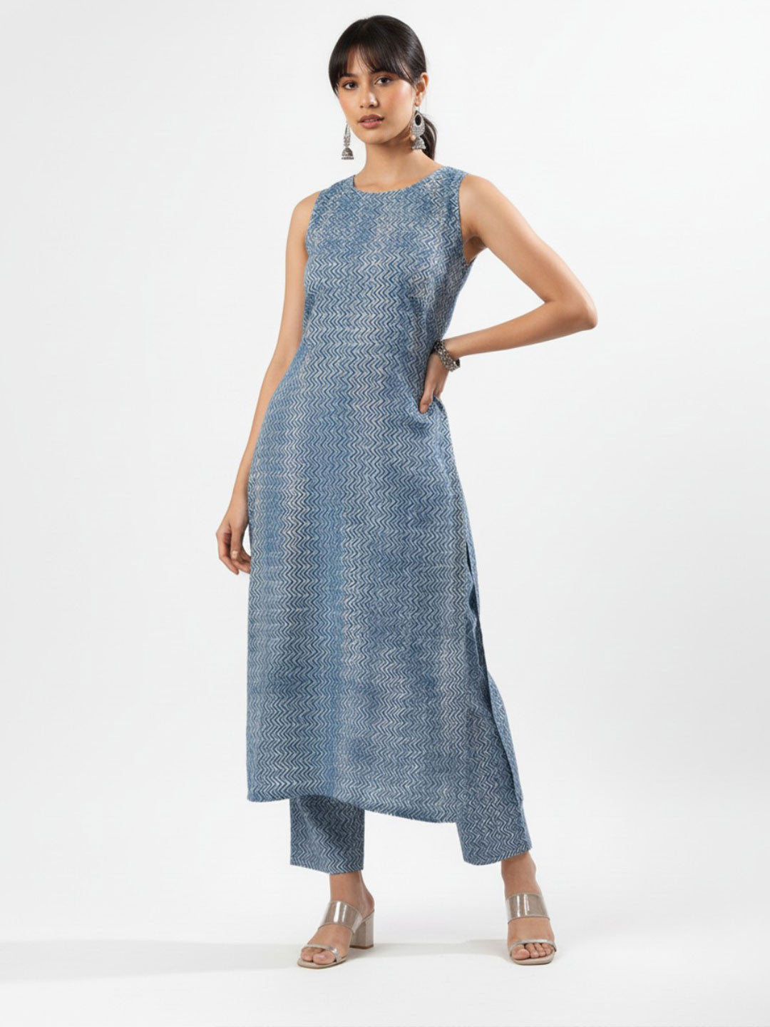 Women Printed Regular Pure Cotton Kurta with Trousers